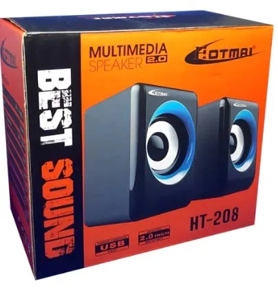 Hotmai HT-208 Portable Multimedia Speaker Wired USB 2.0 Powered Speaker For Phone PC Laptop TV