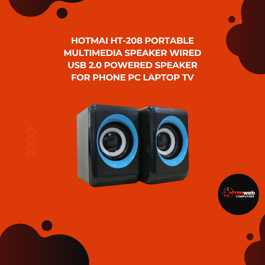 Hotmai HT-208 Portable Multimedia Speaker Wired USB 2.0 Powered Speaker For Phone PC Laptop TV