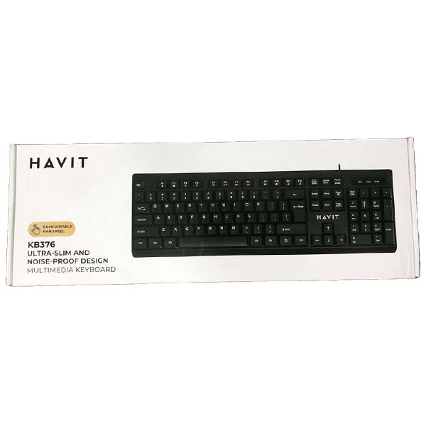 Havit KB376 Ultra- Slim And Nouse Proof Design Keyboard Brand: Havit