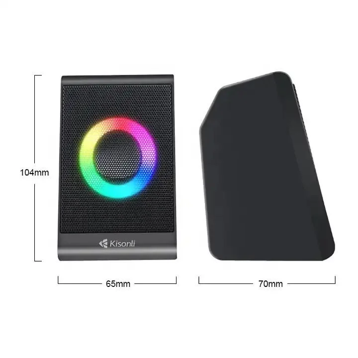 Kisonli X12 RGB Multimedia USB Computer Speaker (2.0 Channel) image 2