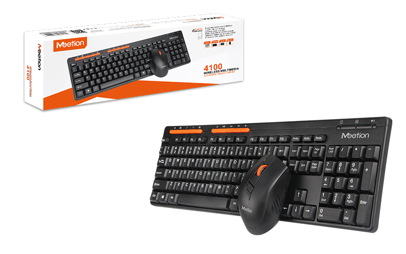 Meetion 4100 Wireless Combo Multimedia Mouse Keyboard 2.4 GHz image 2