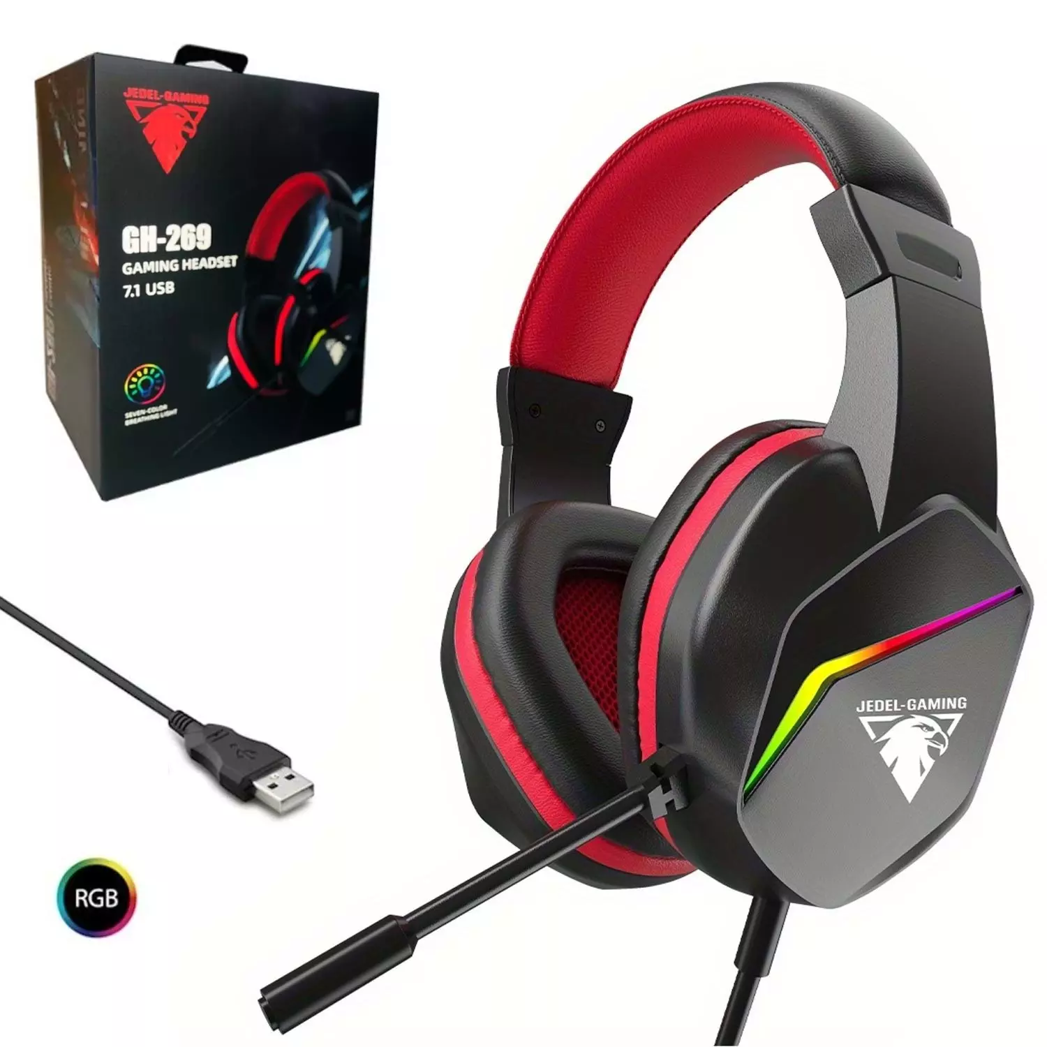 Jedel GH269 7.1 Sound RGB Gaming Headset